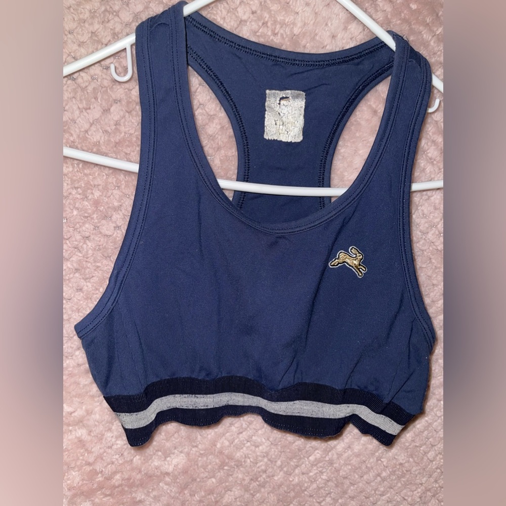 TrackSmith dark blue navy and gray sports bra size xs